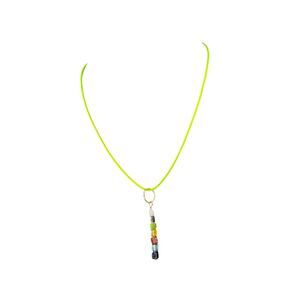 rainbow bead pendant necklace